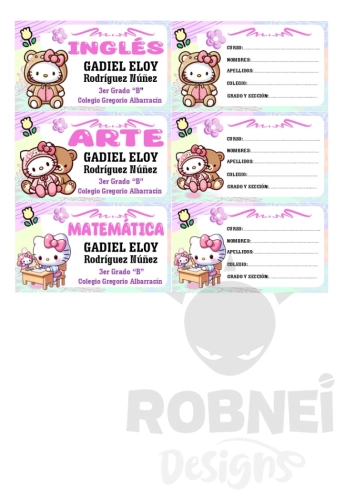Hello Kitty 02 Etiqueta